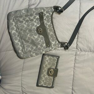 Excellent condition, coach crossover bag, and matching wallet